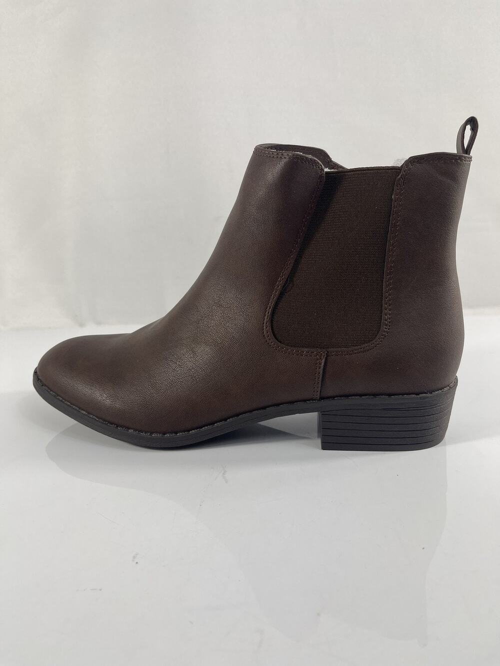 Style & Co Boots Women's Size 10 Dark Roast CHARLYYP Chelsea Ankle Zip Booties